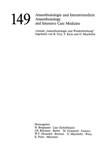 Inhalationsanaesthesie heute und morgen