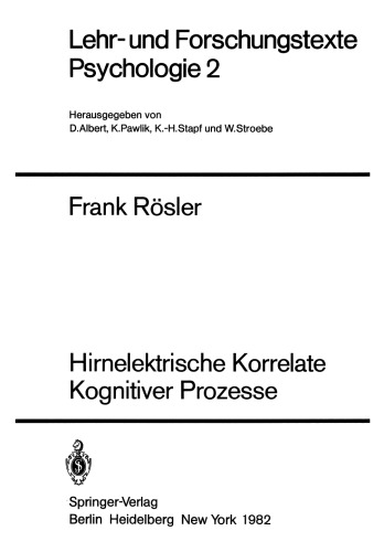 Hirnelektrische Korrelate Kognitiver Prozesse