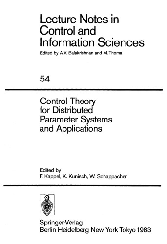 Control Theory for Distributed Parameter Systems and Applications