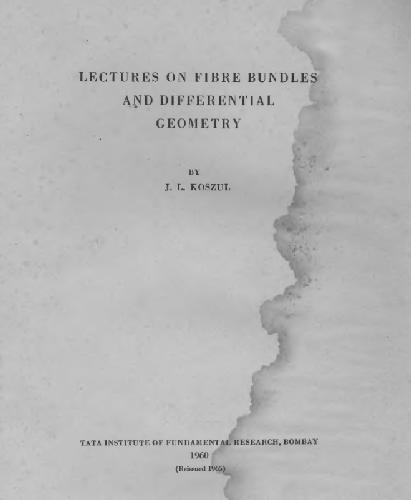 Lectures on fibre bundles and differential geometry