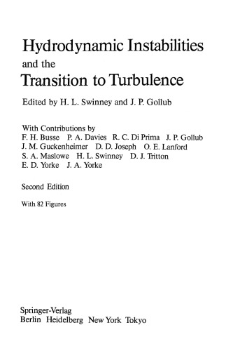 Hydrodynamic Instabilities and the Transition to Turbulence