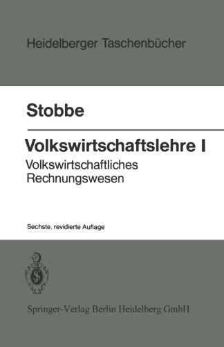 Volkswirtschaftslehre I: Volkswirtschaftliches Rechnungswesen