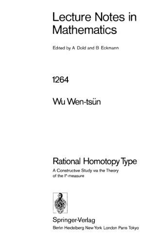 Rational Homotopy Type