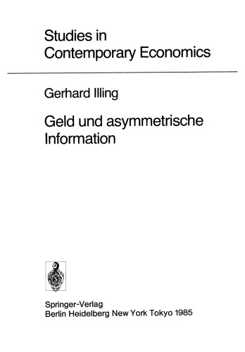 Geld und asymmetrische Information
