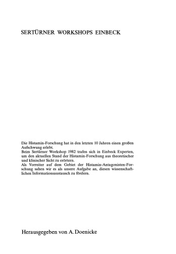 Histamin und Histamin-Rezeptor-Antagonisten
