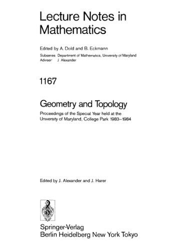 Geometry and Topology