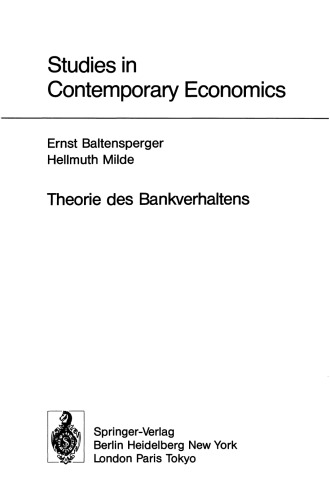 Theorie des Bankverhaltens