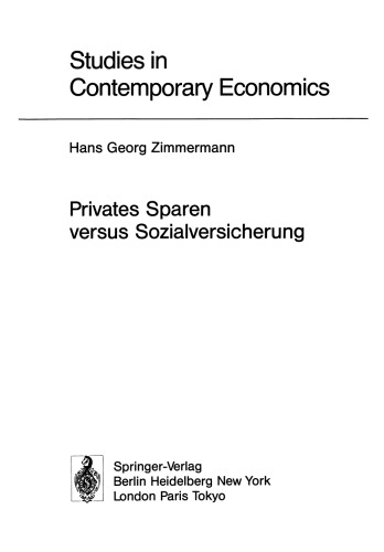 Privates Sparen versus Sozialversicherung
