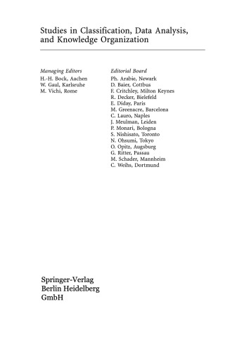 Advances in Multivariate Data Analysis: Proceedings of the Meeting of the Classification and Data Analysis Group (CLADAG) of the Italian Statistical Society, University of Palermo, July 5–6, 2001