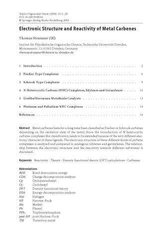 Metal Carbenes in Organic Synthesis: -/-