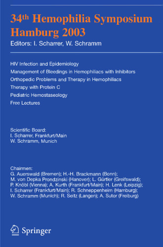 34th Hemophilia Symposium: Hamburg 2003
