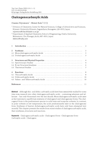 Chalcogenocarboxylic Acid Derivatives: -/-