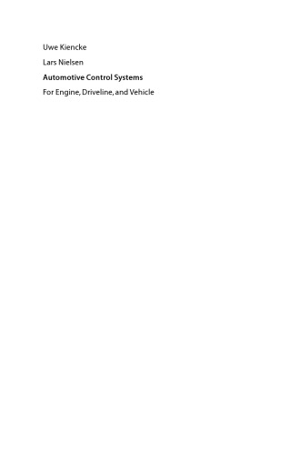 Automotive Control Systems [electronic resource]: For Engine, Driveline, and Vehicle