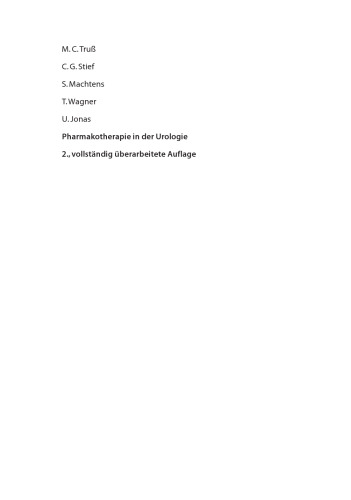 Pharmakotherapie in der Urologie