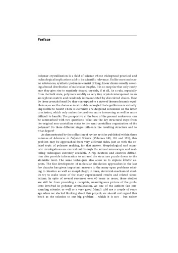 interphases and mesophases in polymer crsytallization