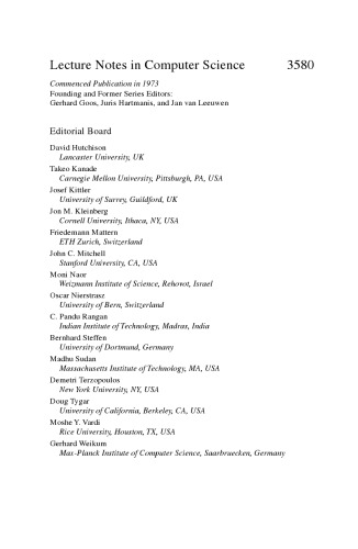 Automata, Languages and Programming: 32nd International Colloquium, ICALP 2005, Lisbon, Portugal, July 11-15, 2005. Proceedings