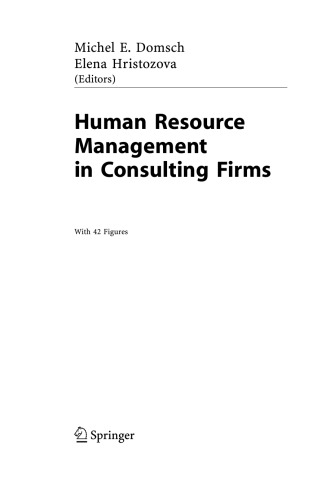 Human resource management in consulting firms