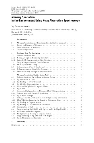 Recent Developments in Mercury Science