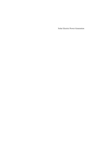 Solar Electric Power Generation: Photovoltaic Energy Systems