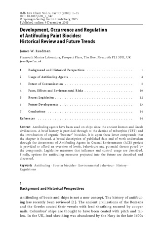 Antifouling Paint Biocides