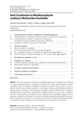 Non-Covalent Multi-Porphyrin Assemblies