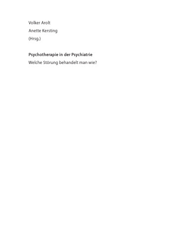 Psychotherapie in der Psychiatrie: Welche Störung behandelt man wie?