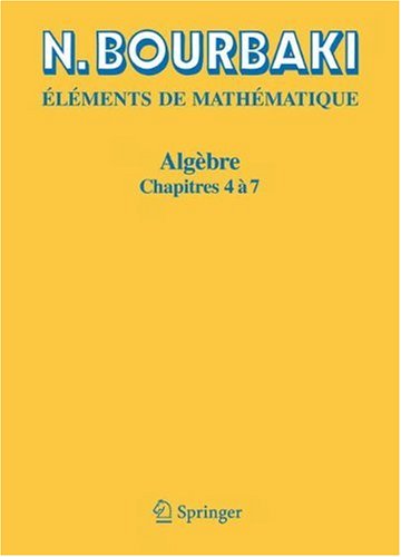 Algèbre: Chapitre 4 à 7