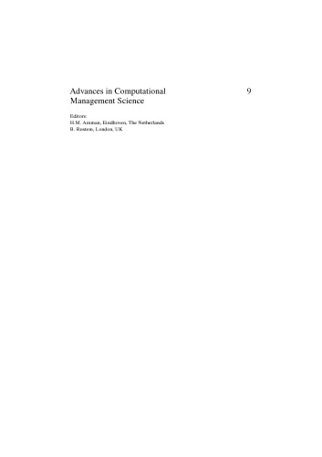 Optimisation, Econometric and Financial Analysis