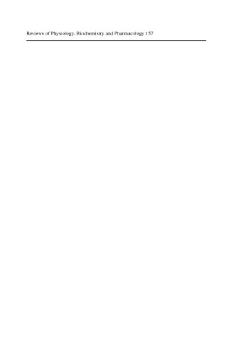 Reviews of Physiology Biochemistry and Pharmacology