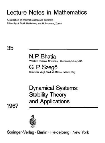 Stability Theory of Dynamical Systems