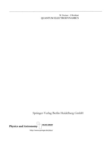 Quantum Electrodynamics