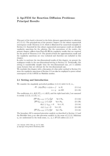 hp-Finite Element Methods for Singular Perturbations