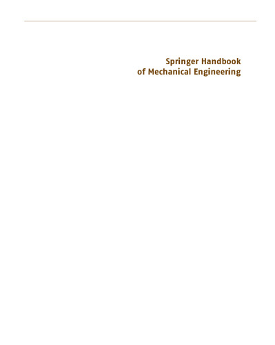 Springer Handbook of Mechanical Engineering