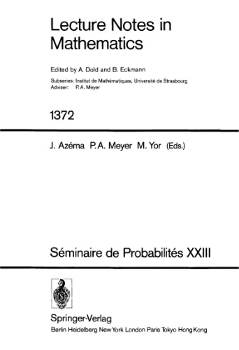 Seminaire de Probabilites XXIII