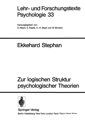 Zur logischen Struktur psychologischer Theorien