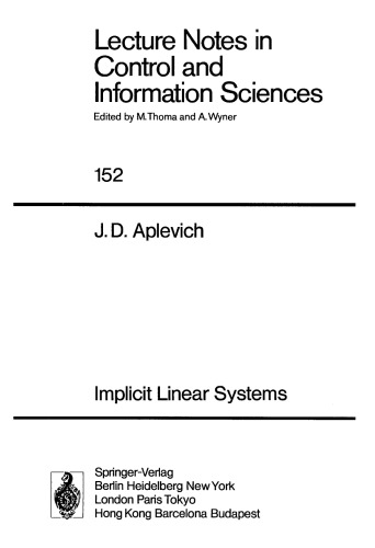 Implicit Linear Systems