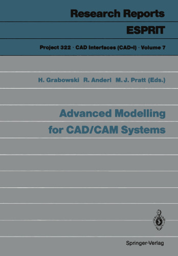 Advanced Modelling for CAD/CAM Systems