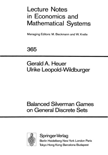 Balanced Silverman Games on General Discrete Sets