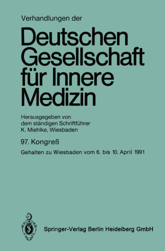 Verhandlungen der Deutschen Gesellschaft für Innere Medizin