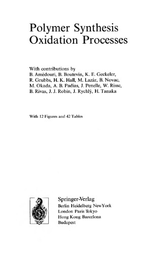 Polymer Synthesis Oxidation Processes