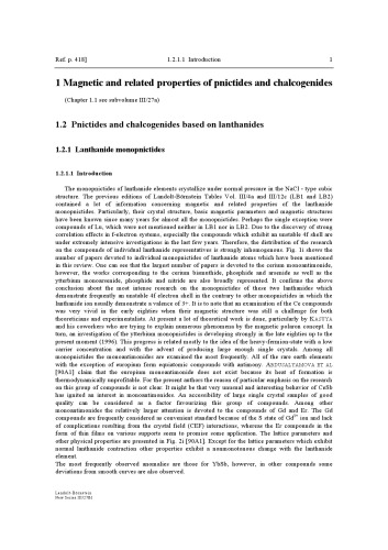 Pnictides and Chalcogenides II (Lanthanide Monopnictides)