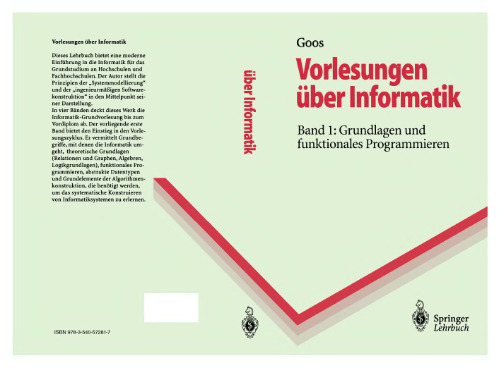 Vorlesungen Uber Informatik: Band 1: Grundlagen Und Funktionales Programmieren