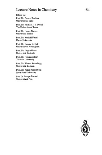 Lecture Notes in Quantum Chemistry II: European Summer School in Quantum Chemistry