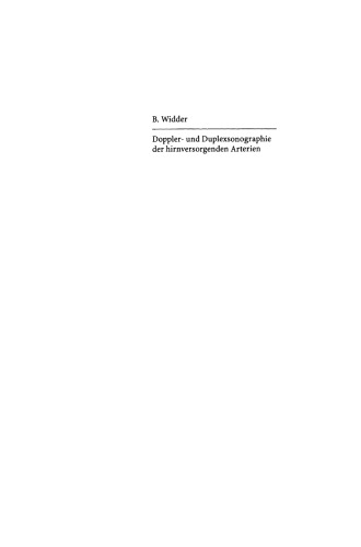 Doppler- und Duplexsonographie der hirnversorgenden Arterien