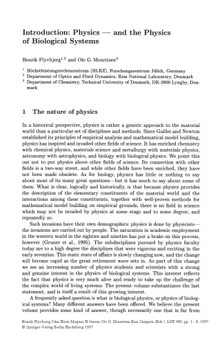 Physics of Biological Systems: From Molecules to Species