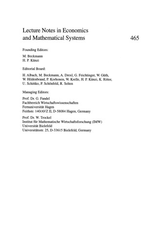 Trends in Multicriteria Decision Making: Proceedings of the 13th International Conference on Multiple Criteria Decision Making, Cape Town, South Africa, January 1997