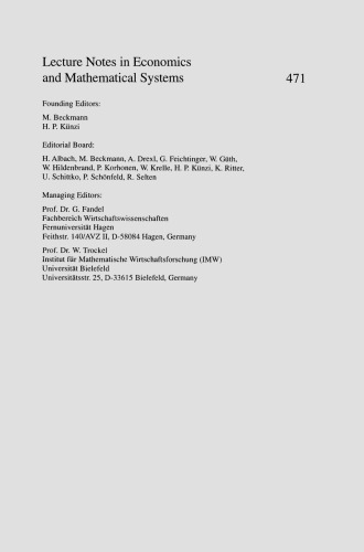 Computer-Aided Transit Scheduling: Proceedings, Cambridge, MA, USA, August 1997