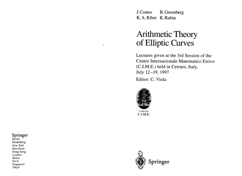 Arithmetic Theory of Elliptic Curves