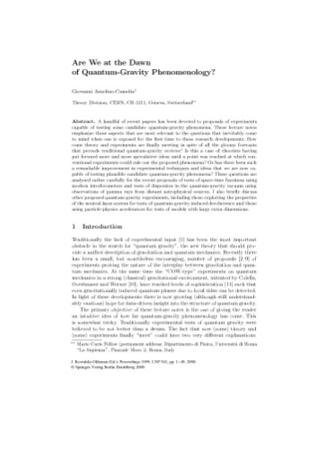 Towards Quantum Gravity: Proceedings of the XXXV International Winter School on Theoretical Physics Held in Polanica, Poland, 2–11 February 1999 (Lecture Notes in Physics, 541)