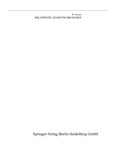 Relativistic Quantum Mechanics. Wave Equations